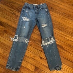 ripped mom jeans